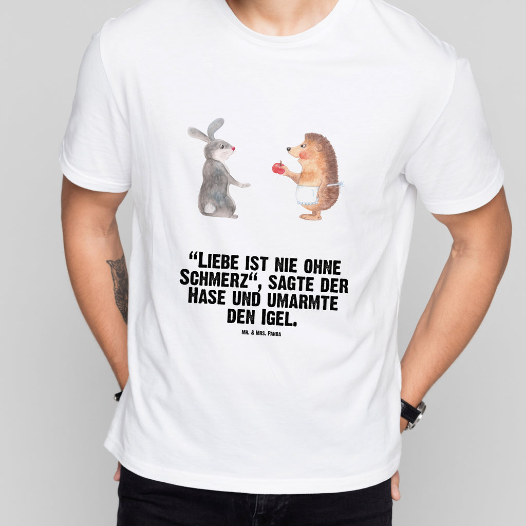 Größe S T-Shirt Liebe ist nie ohne Schmerz T-Shirt, Shirt, Tshirt, Lustiges T-Shirt, T-Shirt mit Spruch, Party, Junggesellenabschied, Jubiläum, Geburstag, Herrn, Damen, Männer, Frauen, Schlafshirt, Nachthemd, Sprüche, Tiermotive, Gute Laune, lustige Sprüche, Tiere, Igel und Hase, Igel, Hase, Liebe Spruch, Liebeskummer Geschenk, Herzschmerz, Trösten, Trennungsschmerz, Spruch romantisch