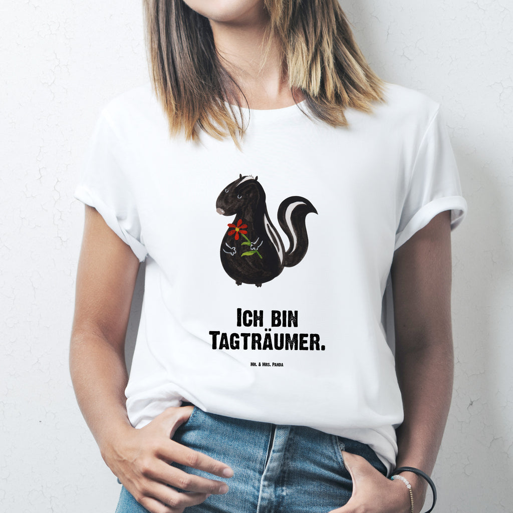 Größe M T-Shirt Stinktier Blume T-Shirt, Shirt, Tshirt, Lustiges T-Shirt, T-Shirt mit Spruch, Party, Junggesellenabschied, Jubiläum, Geburstag, Herrn, Damen, Männer, Frauen, Schlafshirt, Nachthemd, Sprüche, Stinktier, Skunk, Wildtier, Raubtier, Stinker, Stinki, Tagträumer, verträumt, Dreams, Träume