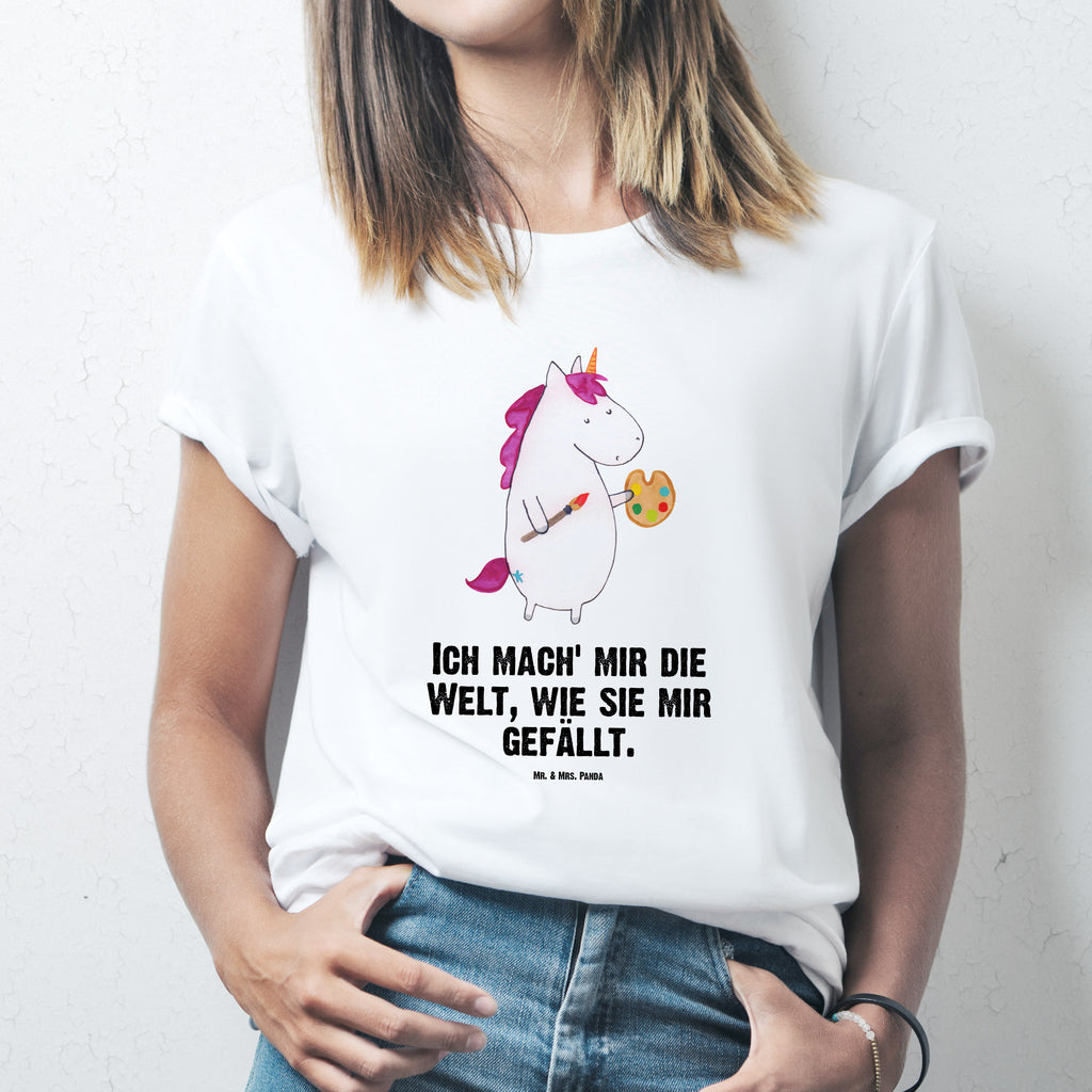 Größe XXL T-Shirt Einhorn Künstler T-Shirt, Shirt, Tshirt, Lustiges T-Shirt, T-Shirt mit Spruch, Party, Junggesellenabschied, Jubiläum, Geburstag, Herrn, Damen, Männer, Frauen, Schlafshirt, Nachthemd, Sprüche, Einhorn, Einhörner, Einhorn Deko, Pegasus, Unicorn, Englisch, Künstler, Artist, Malen, Zeichnen, Welt, Farbe, Stift, Pinsel, Geschenk, Maler