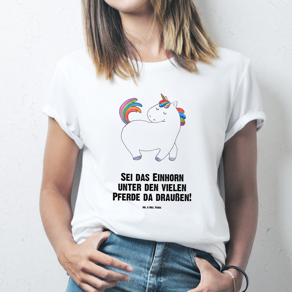 Größe XXL T-Shirt Einhorn stolzierend T-Shirt, Shirt, Tshirt, Lustiges T-Shirt, T-Shirt mit Spruch, Party, Junggesellenabschied, Jubiläum, Geburstag, Herrn, Damen, Männer, Frauen, Schlafshirt, Nachthemd, Sprüche, Einhorn, Einhörner, Einhorn Deko, Pegasus, Unicorn, stolz, anders, bunt, Pferd, Reiter, Reiten, Freundin, Geschenk