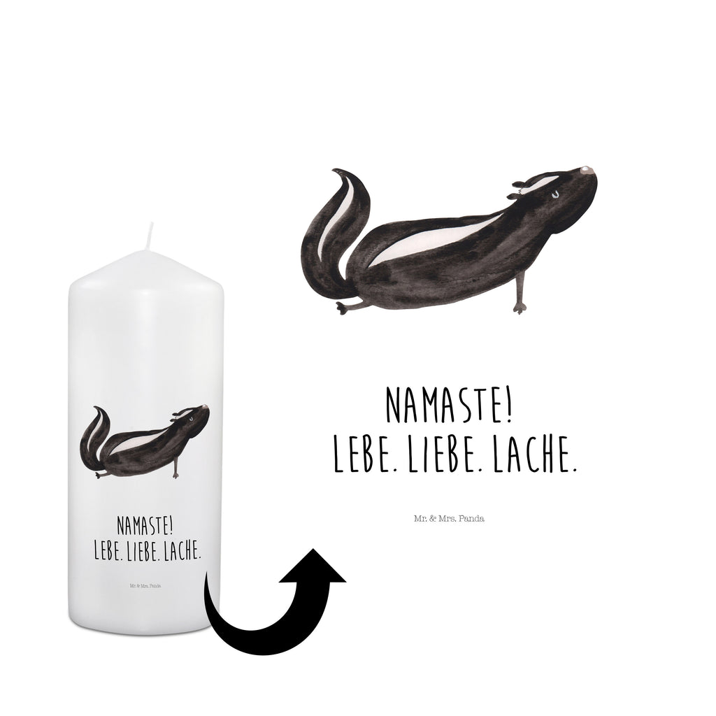 Kerze Stinktier Yoga Kerze, Taufkerze, Kommunionskerze, Geburtstagskerze, Geschenk Kerze, Taufgeschenk Kerze, Kerze mit Druck, Besondere Kerze, Geschenkidee Kerze, Kerze für Kommunion, Geburtstag Kerze, Kommunion Kerze, Stinktier, Skunk, Wildtier, Raubtier, Stinker, Stinki, Yoga, Namaste, Lebe, Liebe, Lache