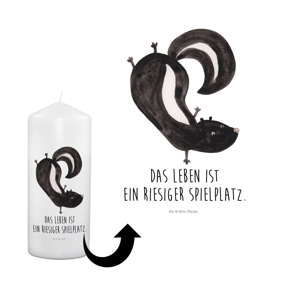 Kerze Stinktier Handstand Kerze, Taufkerze, Kommunionskerze, Geburtstagskerze, Geschenk Kerze, Taufgeschenk Kerze, Kerze mit Druck, Besondere Kerze, Geschenkidee Kerze, Kerze für Kommunion, Geburtstag Kerze, Kommunion Kerze, Stinktier, Skunk, Wildtier, Raubtier, Stinker, Stinki, Spielplatz, verpielt, Kind