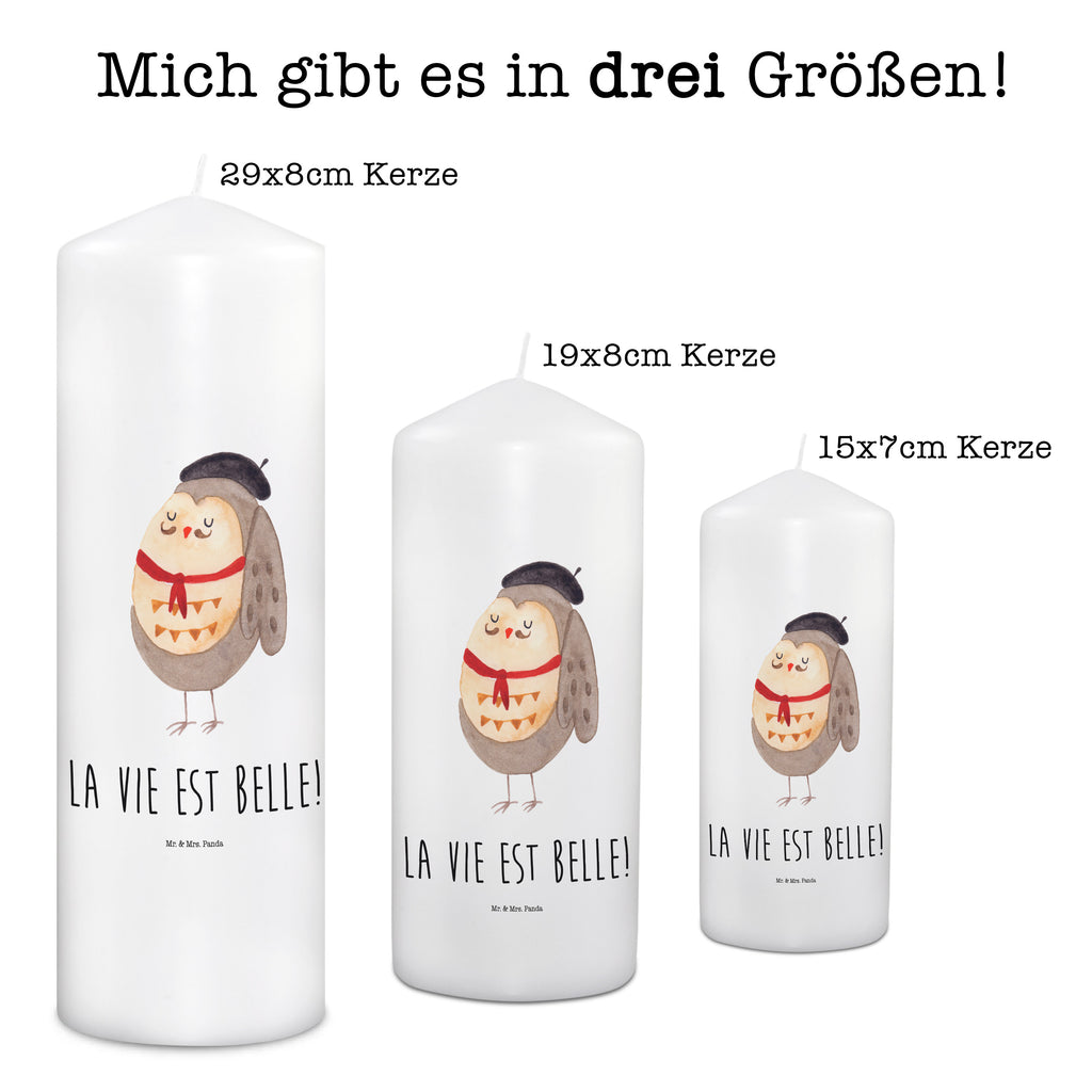 Kerze Eule Französisch Kerze, Taufkerze, Kommunionskerze, Geburtstagskerze, Geschenk Kerze, Taufgeschenk Kerze, Kerze mit Druck, Besondere Kerze, Geschenkidee Kerze, Kerze für Kommunion, Geburtstag Kerze, Kommunion Kerze, Eule, Eulen, Eule Deko, Owl, hibou, La vie est belle, das Leben ist schön, Spruch schön, Spruch Französisch, Frankreich