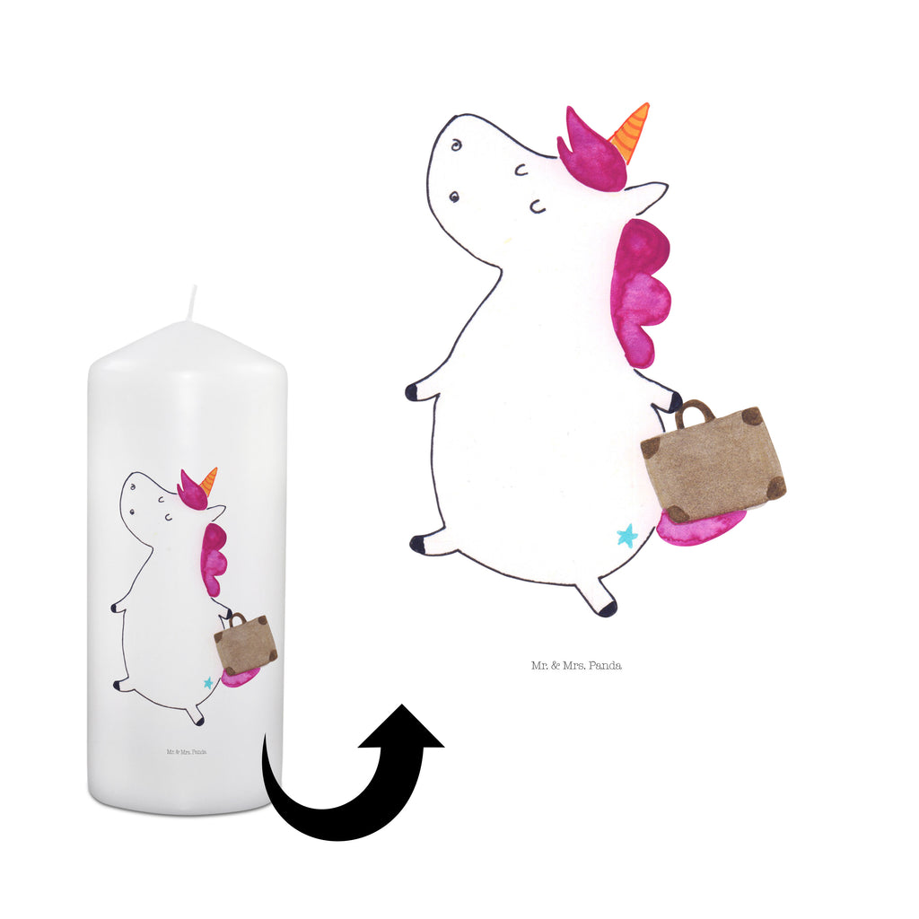 Kerze Einhorn Koffer Kerze, Taufkerze, Kommunionskerze, Geburtstagskerze, Geschenk Kerze, Taufgeschenk Kerze, Kerze mit Druck, Besondere Kerze, Geschenkidee Kerze, Kerze für Kommunion, Geburtstag Kerze, Kommunion Kerze, Einhorn, Einhörner, Einhorn Deko, Pegasus, Unicorn, unicorn, Koffer, Verreisen, Reise, Gepäck, Abenteuer, Erwachsen, Kind, albern, Spaß, lustig, witzig