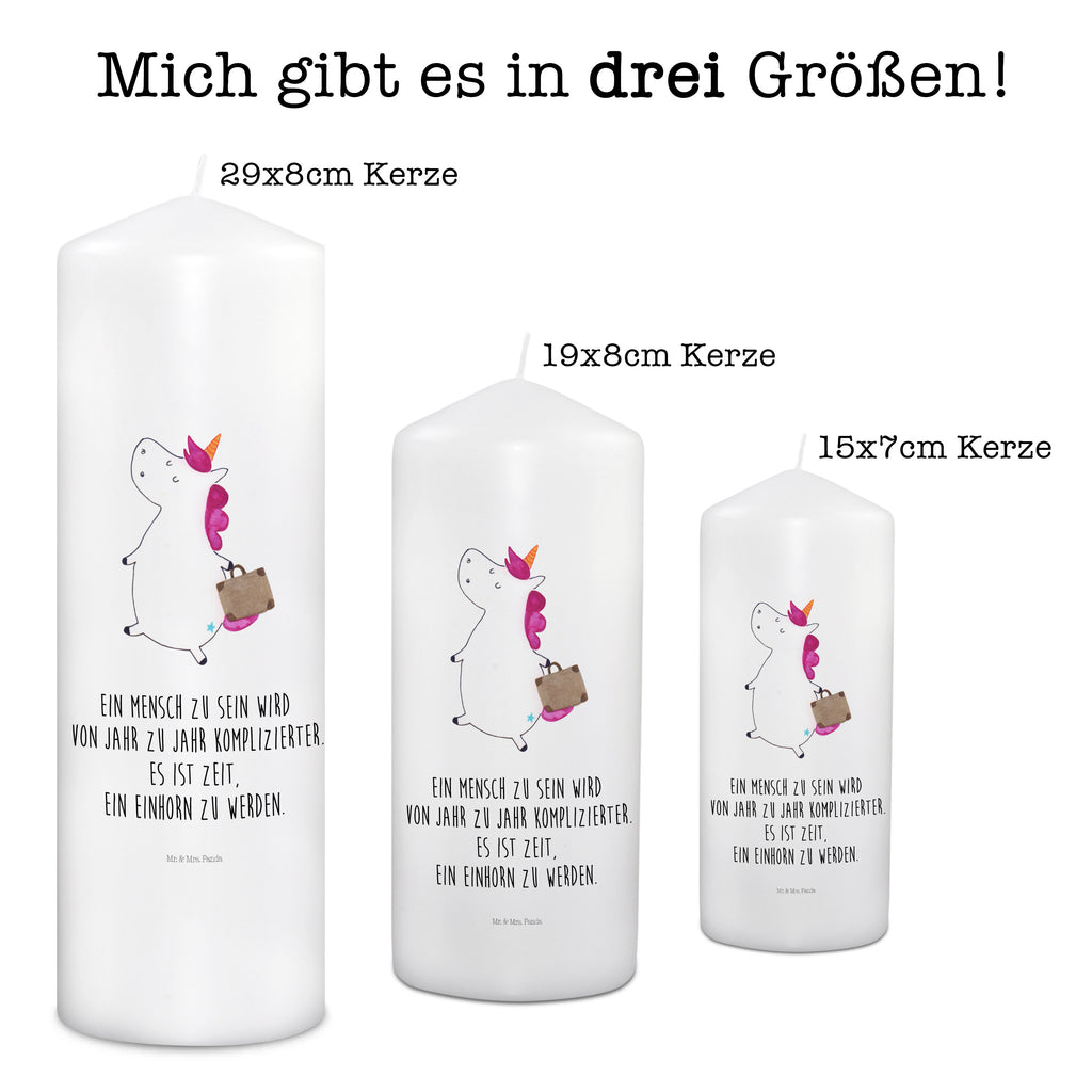 Kerze Einhorn Koffer Kerze, Taufkerze, Kommunionskerze, Geburtstagskerze, Geschenk Kerze, Taufgeschenk Kerze, Kerze mit Druck, Besondere Kerze, Geschenkidee Kerze, Kerze für Kommunion, Geburtstag Kerze, Kommunion Kerze, Einhorn, Einhörner, Einhorn Deko, Pegasus, Unicorn, unicorn, Koffer, Verreisen, Reise, Gepäck, Abenteuer, Erwachsen, Kind, albern, Spaß, lustig, witzig