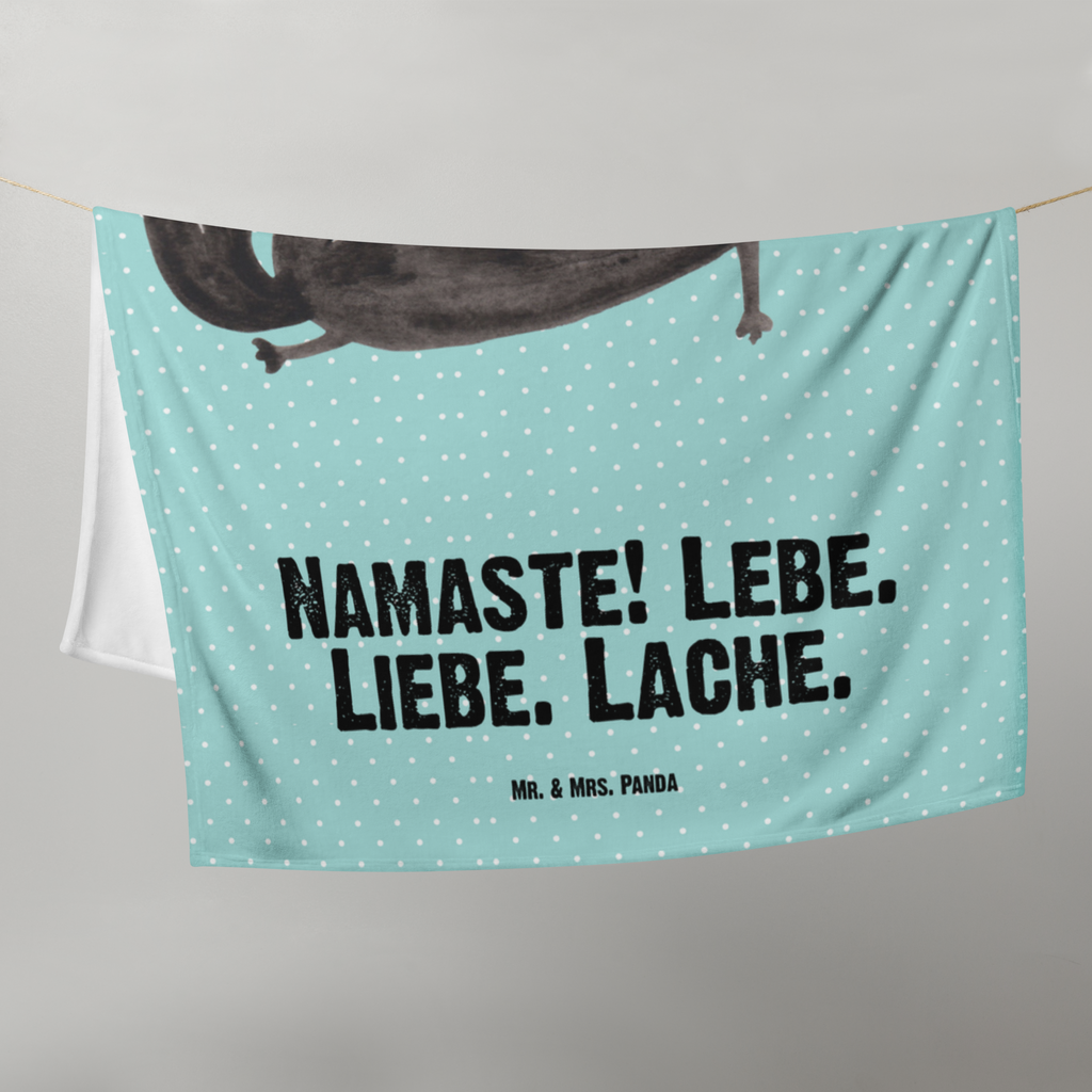 Babydecke Stinktier Yoga Babydecke, Babygeschenk, Geschenk Geburt, Babyecke Kuscheldecke, Krabbeldecke, Stinktier, Skunk, Wildtier, Raubtier, Stinker, Stinki, Yoga, Namaste, Lebe, Liebe, Lache
