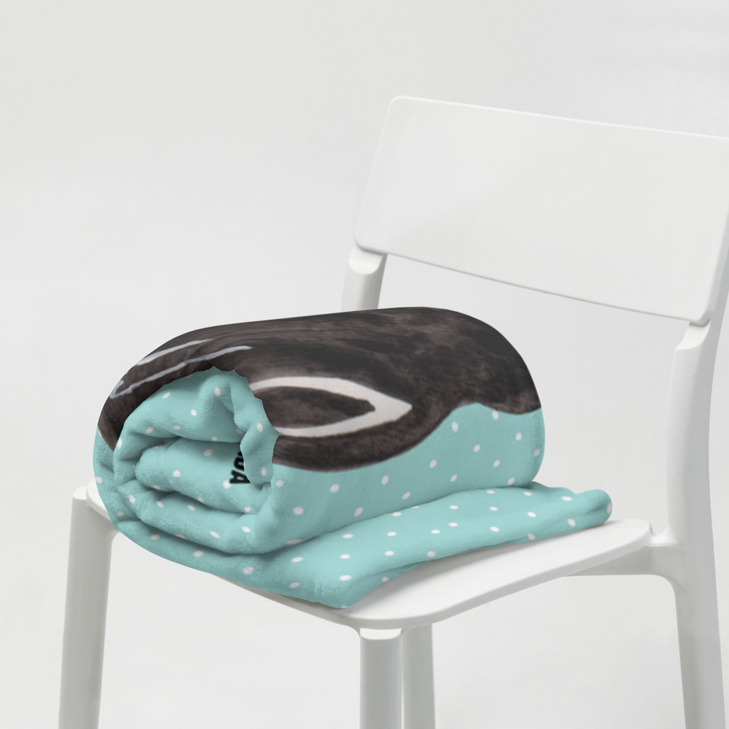 Babydecke Stinktier Ball Babydecke, Babygeschenk, Geschenk Geburt, Babyecke Kuscheldecke, Krabbeldecke, Stinktier, Skunk, Wildtier, Raubtier, Stinker, Stinki, verspielt, Weisheit