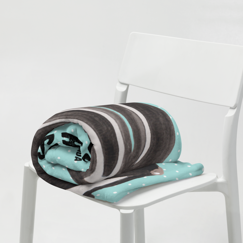 Babydecke Stinktier sitzend Babydecke, Babygeschenk, Geschenk Geburt, Babyecke Kuscheldecke, Krabbeldecke, Stinktier, Skunk, Wildtier, Raubtier, Stinker, Stinki, Spruch, Büro, Recht, Besserwisser