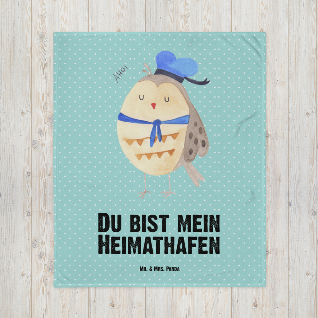 Babydecke Eule Matrosen Babydecke, Babygeschenk, Geschenk Geburt, Babyecke Kuscheldecke, Krabbeldecke, Eule, Eule Spruch, Eule Deko, Owl, Wortspiel lustig, Matrose, Freundin, Ehe, Seefahrer, Heimathafen, Hochzeitstag Geschenk