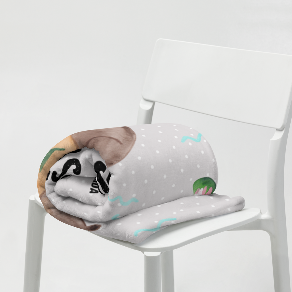 Babydecke Otter mit Seerose Babydecke, Babygeschenk, Geschenk Geburt, Babyecke Kuscheldecke, Krabbeldecke, Otter, Fischotter, Seeotter, Otter Seeotter See Otter