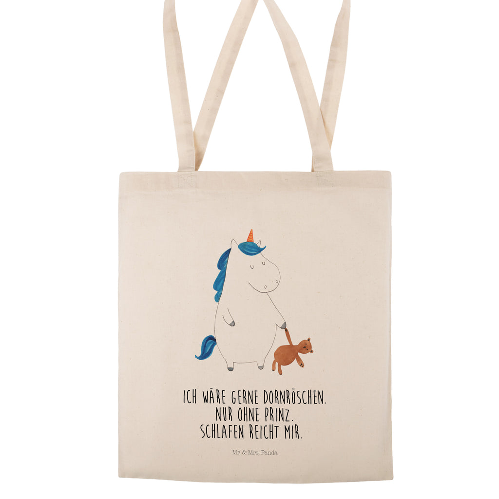 Tragetasche Einhorn Teddy Beuteltasche, Beutel, Einkaufstasche, Jutebeutel, Stoffbeutel, Einhorn, Einhörner, Einhorn Deko, Pegasus, Unicorn, schlafen, gute Nacht, Single, Bett, Träumen, Freundin, Singleleben
