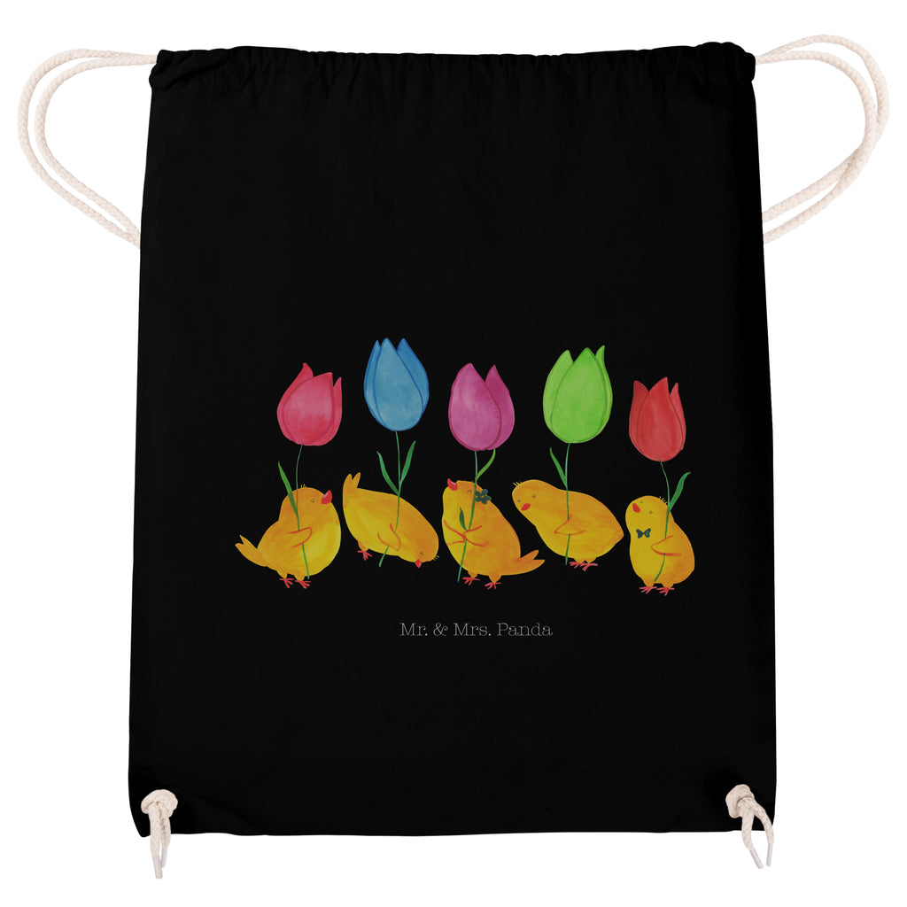 Sportbeutel Küken Parade Turnbeutel, Beutel, Sporttasche, Tasche, Stoffbeutel, Ostern, Osterhase, Ostergeschenke, Osternest, Osterdeko, Geschenk zu Ostern, Küken, Parade, Tulpen, Frohe Ostern, Ostergrüße, Blumen
