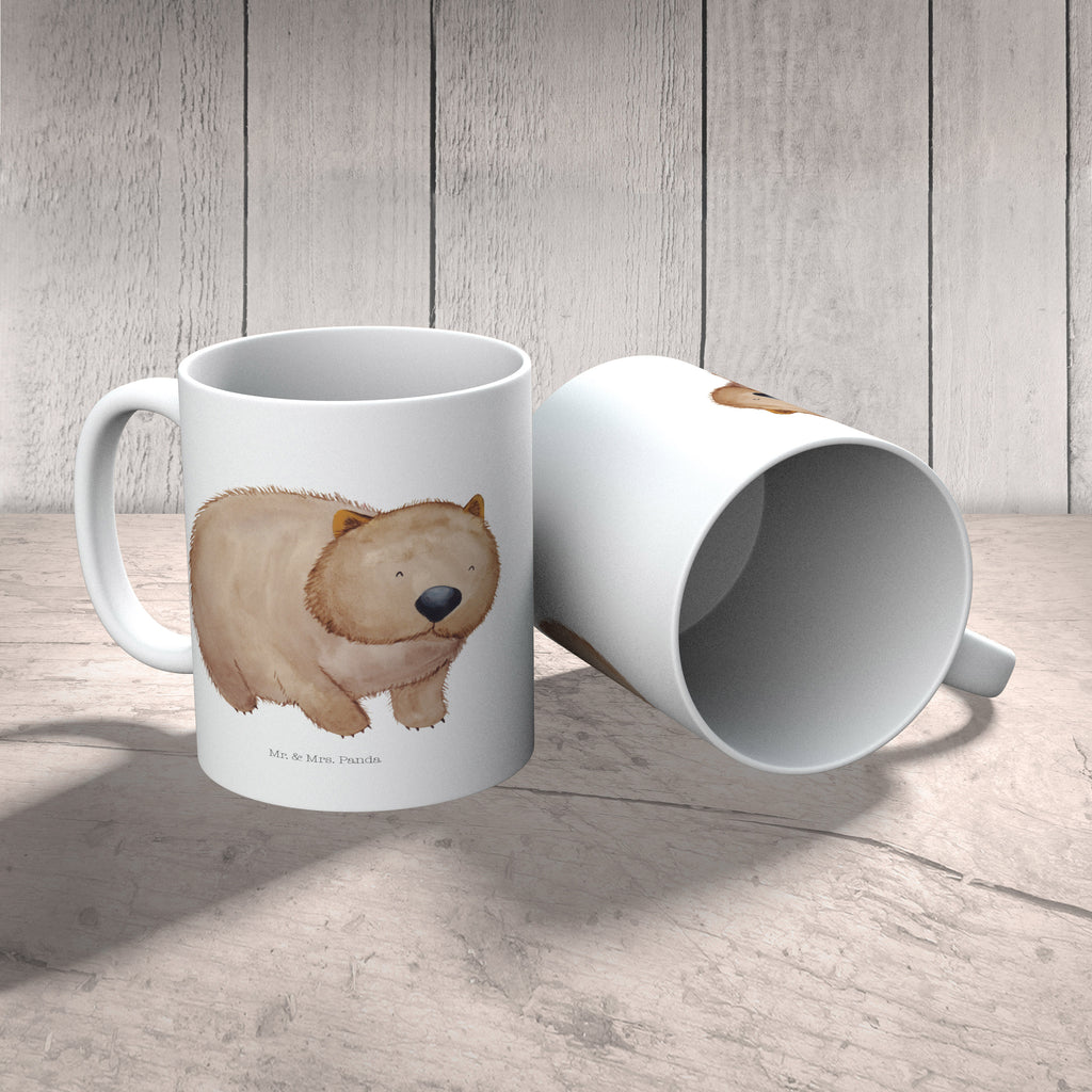 Tasse Wombat Wombat, Das Leben ist schön, Motivation, Spruch, Australien, 	 Becher, Kaffeetasse, Kaffeebecher, Tee, Frühstück, Büro  süße Tiermotive, gute Laune, lustige Sprüche, Tiere