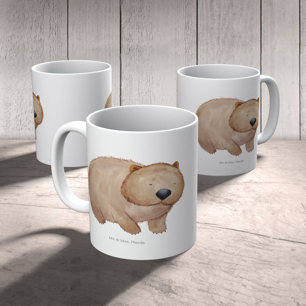 Tasse Wombat Wombat, Das Leben ist schön, Motivation, Spruch, Australien, 	 Becher, Kaffeetasse, Kaffeebecher, Tee, Frühstück, Büro  süße Tiermotive, gute Laune, lustige Sprüche, Tiere
