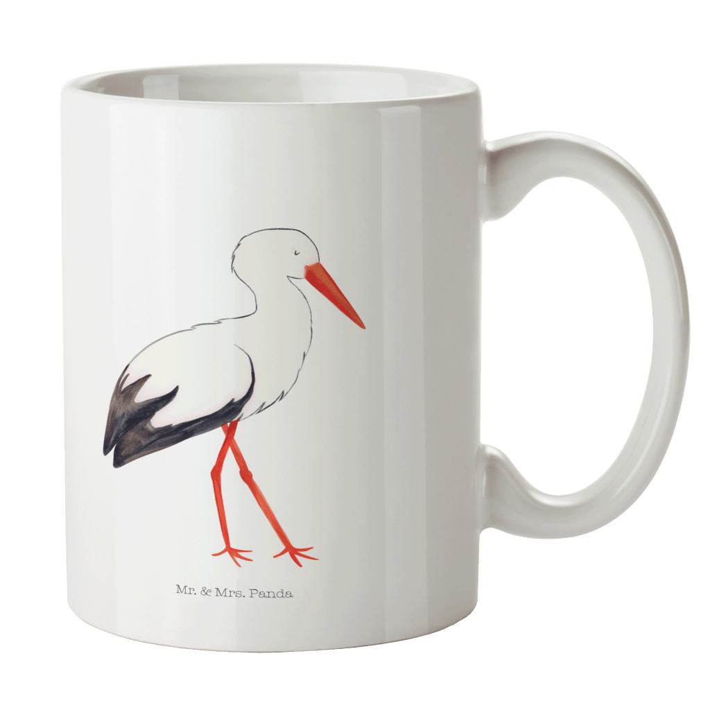 Tasse Storch Storch, Störche, Schwangerschaft, Geburt, Mutter, Mütter, Mutter werden, Schwanger, Babybauch, Baby	 Becher, Kaffeetasse, Kaffeebecher, Tee, Frühstück, Büro  süße Tiermotive, gute Laune, lustige Sprüche, Tiere