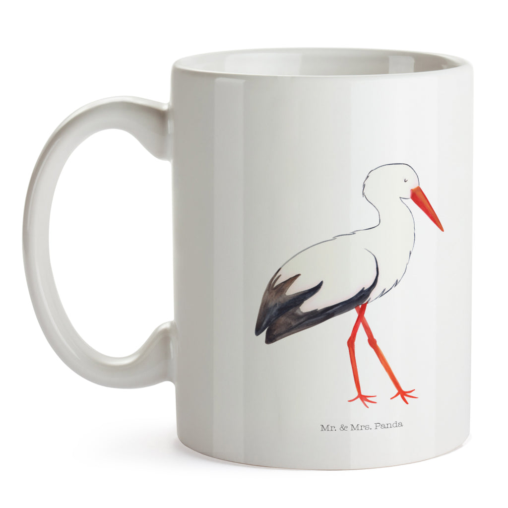 Tasse Storch Storch, Störche, Schwangerschaft, Geburt, Mutter, Mütter, Mutter werden, Schwanger, Babybauch, Baby	 Becher, Kaffeetasse, Kaffeebecher, Tee, Frühstück, Büro  süße Tiermotive, gute Laune, lustige Sprüche, Tiere