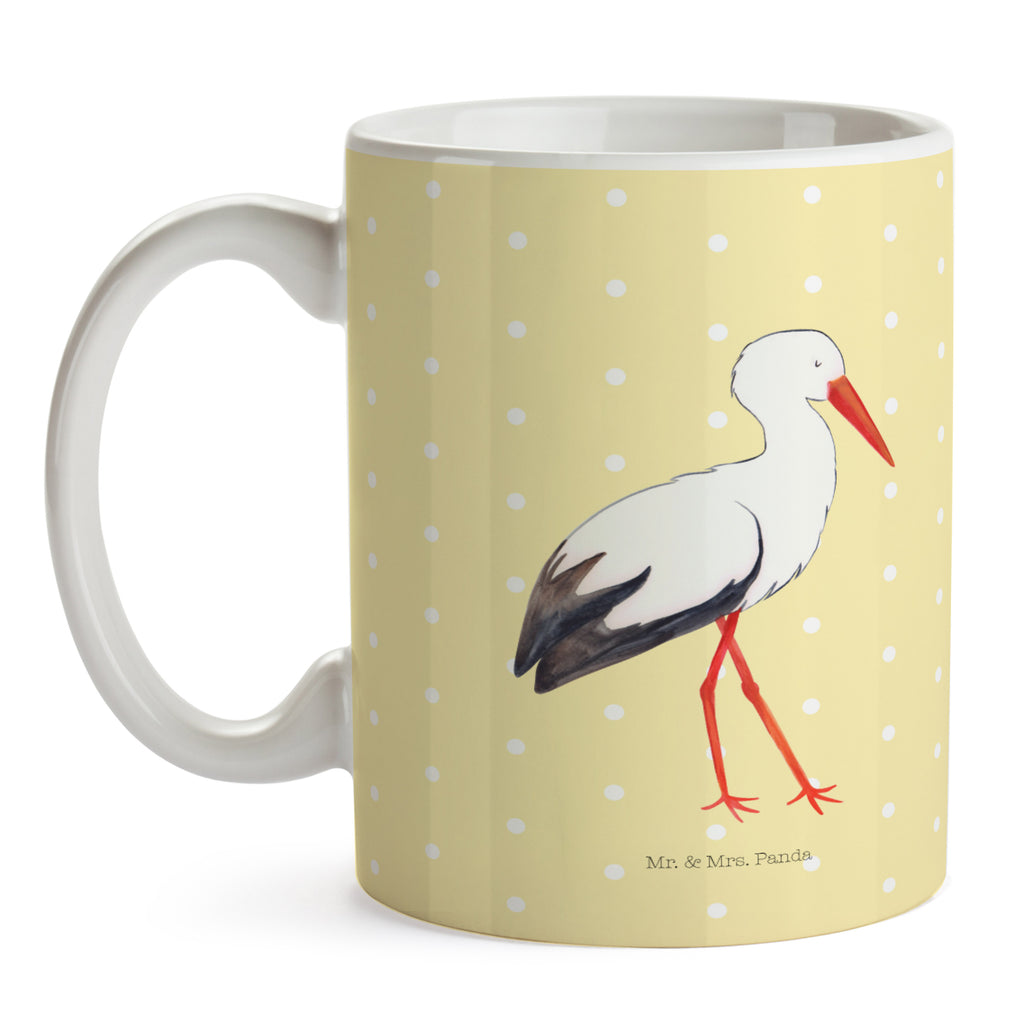 Tasse Storch Storch, Störche, Schwangerschaft, Geburt, Mutter, Mütter, Mutter werden, Schwanger, Babybauch, Baby	 Becher, Kaffeetasse, Kaffeebecher, Tee, Frühstück, Büro  süße Tiermotive, gute Laune, lustige Sprüche, Tiere