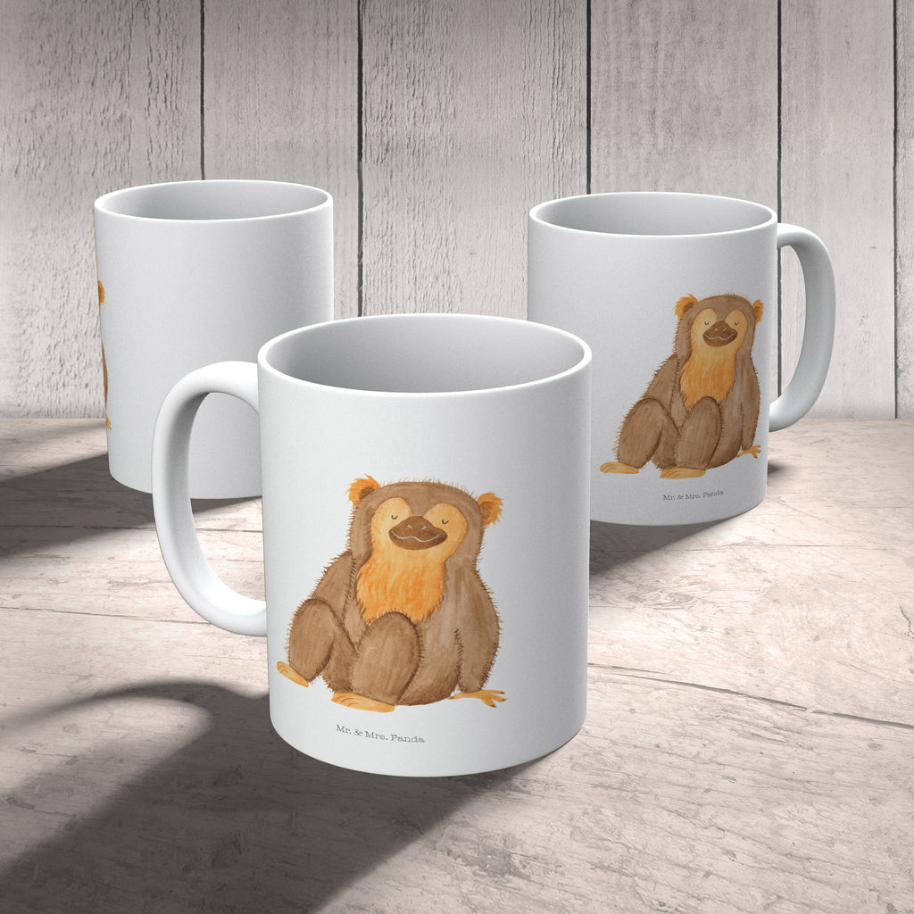 Tasse Affe Affe, Äffchen, Affen, Selbstliebe, Respekt, Motivation, Selbstachtung, Liebe, Selbstbewusstsein, Selfcare	 Becher, Kaffeetasse, Kaffeebecher, Tee, Frühstück, Büro  Afrika, Wildtiere