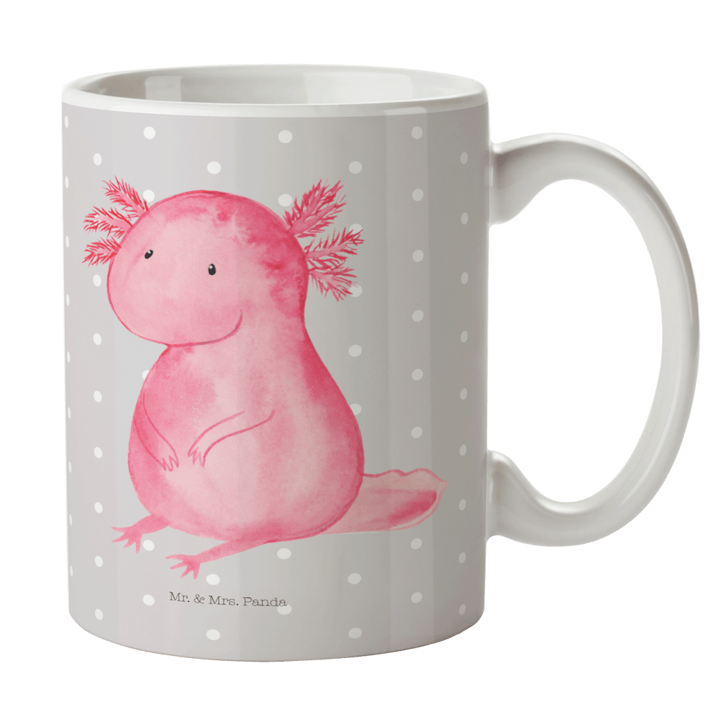 Tasse Axolotl Axolotl, Axolot, vergnügt, fröhlich, zufrieden, Lebensstil, Weisheit, Lebensweisheit, Liebe, Freundin Becher, Kaffeetasse, Kaffeebecher, Tee, Frühstück, Büro  Axolotl, Molch