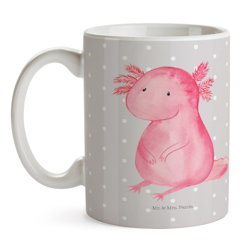 Tasse Axolotl Axolotl, Axolot, vergnügt, fröhlich, zufrieden, Lebensstil, Weisheit, Lebensweisheit, Liebe, Freundin Becher, Kaffeetasse, Kaffeebecher, Tee, Frühstück, Büro  Axolotl, Molch