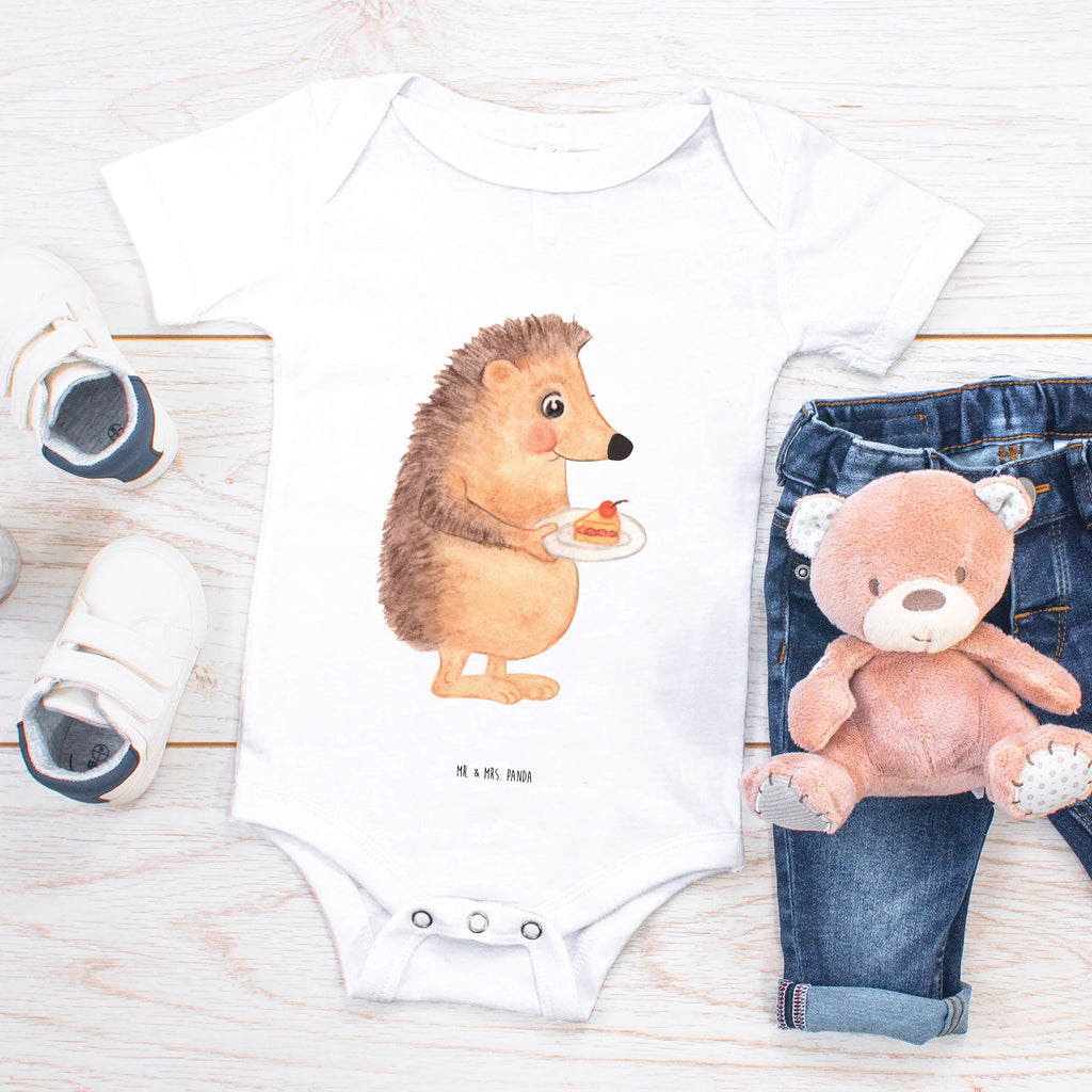 Organic Baby Body Igel mit Kuchenstück Babykleidung, Babystrampler, Strampler, Wickelbody, Baby Erstausstattung, Junge, Mädchen, Tiermotive, Gute Laune, lustige Sprüche, Tiere, Igel, Essen Spruch, Kuchen, Backen Geschenk, Kuchen backen, Einladung Party, Geburtstagskuchen, Torte