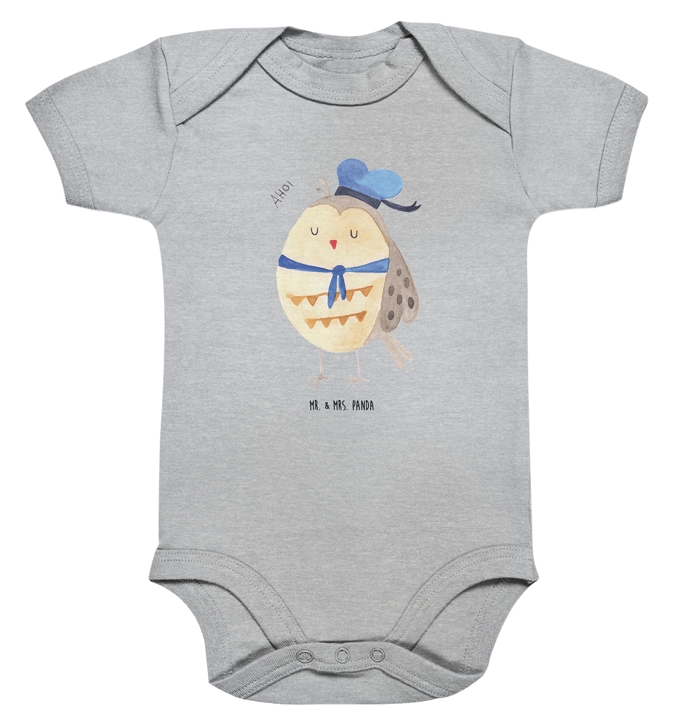 Organic Baby Body Eule Matrosen Babykleidung, Babystrampler, Strampler, Wickelbody, Baby Erstausstattung, Junge, Mädchen, Eule, Eule Spruch, Eule Deko, Owl, Wortspiel lustig, Matrose, Freundin, Ehe, Seefahrer, Heimathafen, Hochzeitstag Geschenk