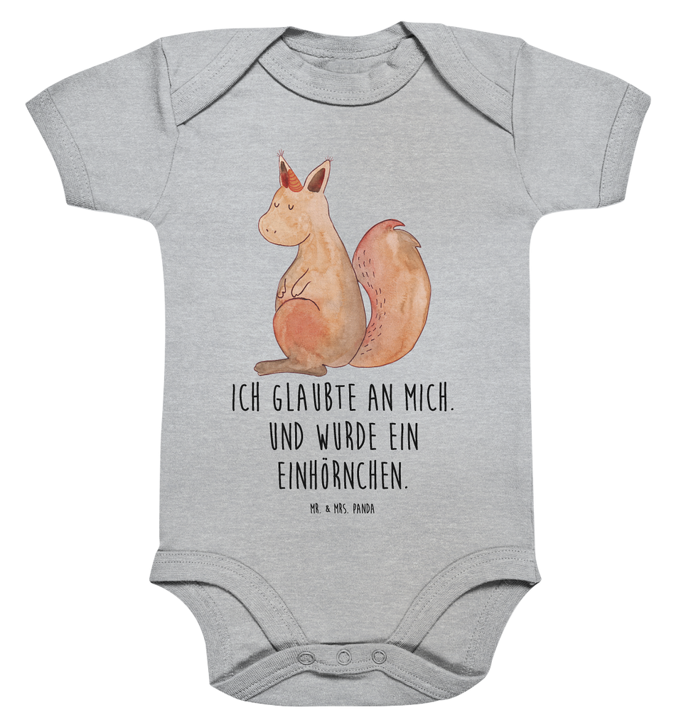 Organic Baby Body Einhörnchen Glaube Babykleidung, Babystrampler, Strampler, Wickelbody, Baby Erstausstattung, Junge, Mädchen, Einhorn, Einhörner, Einhorn Deko, Pegasus, Unicorn, Einhörnchen, Eichhörnchen, Eichhorn