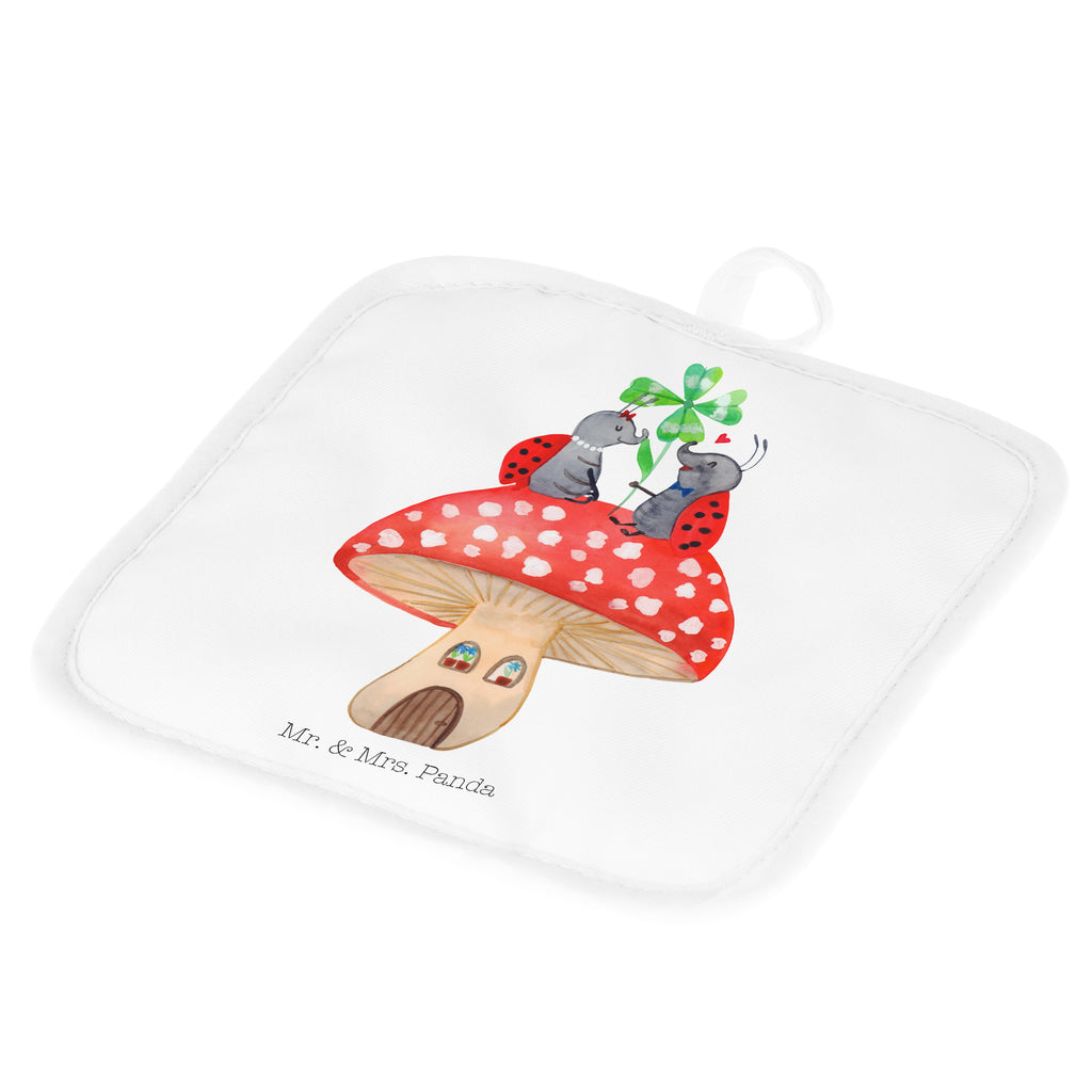 2er Set Topflappen  Marienkäfer Paar Fliegenpilz Topflappen, Topfuntersetzer, Ofenhandschuh, Topflappen Set, Topflappen lustig, Topflappen mit Spruch, Tiermotive, Gute Laune, lustige Sprüche, Tiere, Haus, Wohnung, zuhause, Fliegenpilz, Marienkäfer, Fleigenpilzhaus