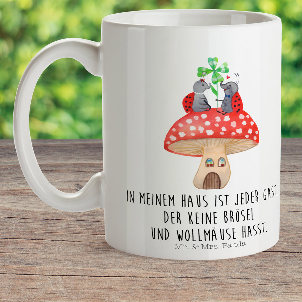 Kindertasse Marienkäfer Paar Fliegenpilz Kunststoff Tasse, Kindergarten, Tasse, Trinkbecher, Camping Becher, Kaffeetasse, Kunststoffbecher, Kindergartenbecher, Outdoorgeschirr, Kunststoffgeschirr, Reisebecher, Reisetasse, Kinderbecher, Tiermotive, Gute Laune, lustige Sprüche, Tiere, Haus, Wohnung, zuhause, Fliegenpilz, Marienkäfer, Fleigenpilzhaus