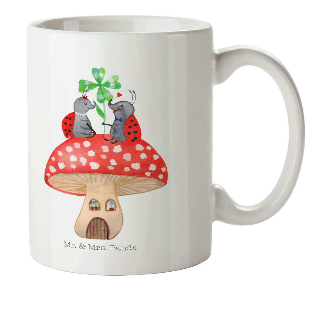 Kindertasse Marienkäfer Paar Fliegenpilz Kunststoff Tasse, Kindergarten, Tasse, Trinkbecher, Camping Becher, Kaffeetasse, Kunststoffbecher, Kindergartenbecher, Outdoorgeschirr, Kunststoffgeschirr, Reisebecher, Reisetasse, Kinderbecher, Tiermotive, Gute Laune, lustige Sprüche, Tiere, Haus, Wohnung, zuhause, Fliegenpilz, Marienkäfer, Fleigenpilzhaus
