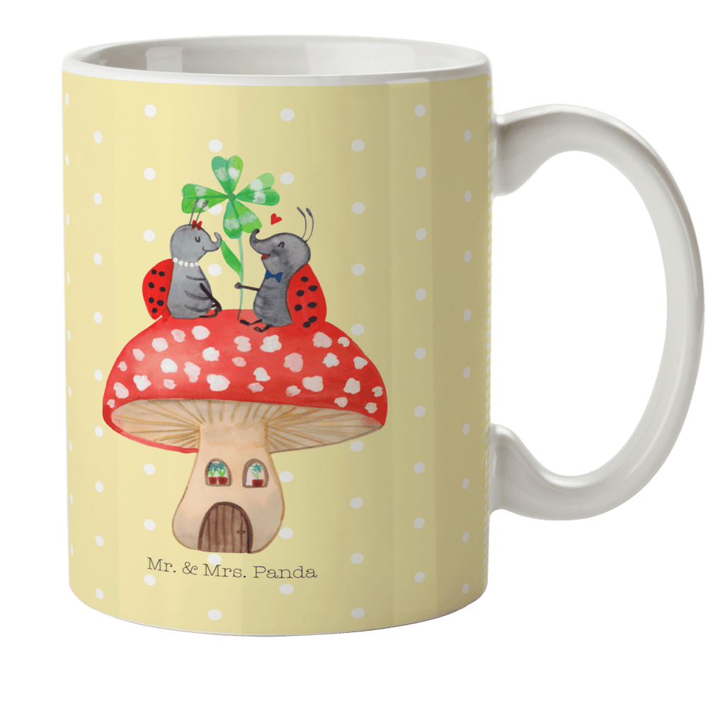 Kindertasse Marienkäfer Paar Fliegenpilz Kunststoff Tasse, Kindergarten, Tasse, Trinkbecher, Camping Becher, Kaffeetasse, Kunststoffbecher, Kindergartenbecher, Outdoorgeschirr, Kunststoffgeschirr, Reisebecher, Reisetasse, Kinderbecher, Tiermotive, Gute Laune, lustige Sprüche, Tiere, Haus, Wohnung, zuhause, Fliegenpilz, Marienkäfer, Fleigenpilzhaus