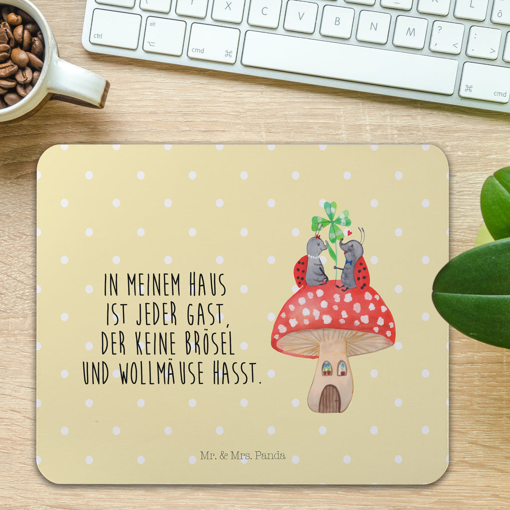 Mauspad Marienkäfer Paar Fliegenpilz Mousepad, Computer zubehör, Büroausstattung, PC Zubehör, Arbeitszimmer, Mauspad, Einzigartiges Mauspad, Designer Mauspad, Tiermotive, Gute Laune, lustige Sprüche, Tiere, Haus, Wohnung, zuhause, Fliegenpilz, Marienkäfer, Fleigenpilzhaus