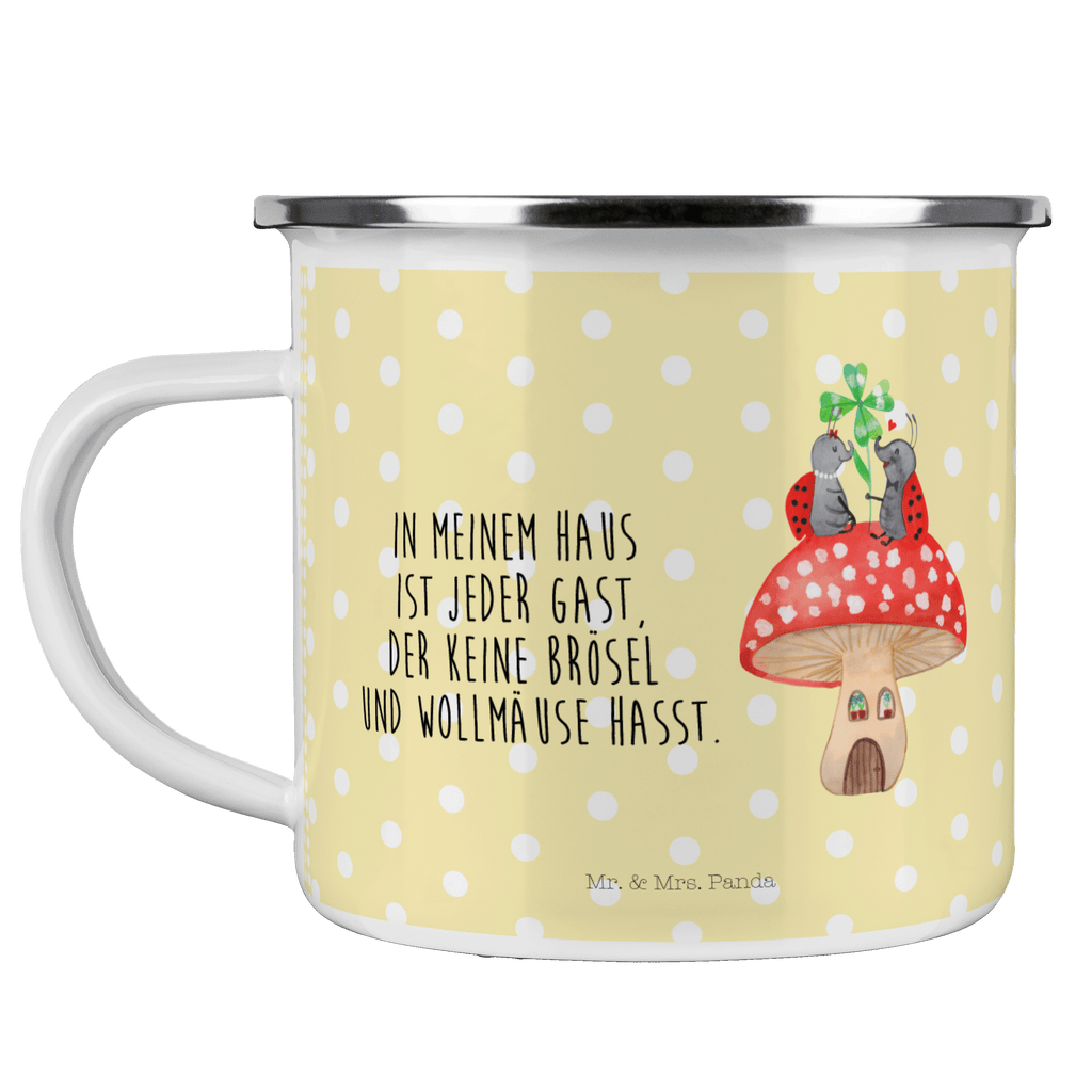 Camping Emaille Tasse Marienkäfer Paar Fliegenpilz Campingtasse, Trinkbecher, Metalltasse, Outdoor Tasse, Emaille Trinkbecher, Blechtasse Outdoor, Emaille Campingbecher, Edelstahl Trinkbecher, Metalltasse für Camping, Kaffee Blechtasse, Camping Tasse Metall, Tiermotive, Gute Laune, lustige Sprüche, Tiere, Haus, Wohnung, zuhause, Fliegenpilz, Marienkäfer, Fleigenpilzhaus