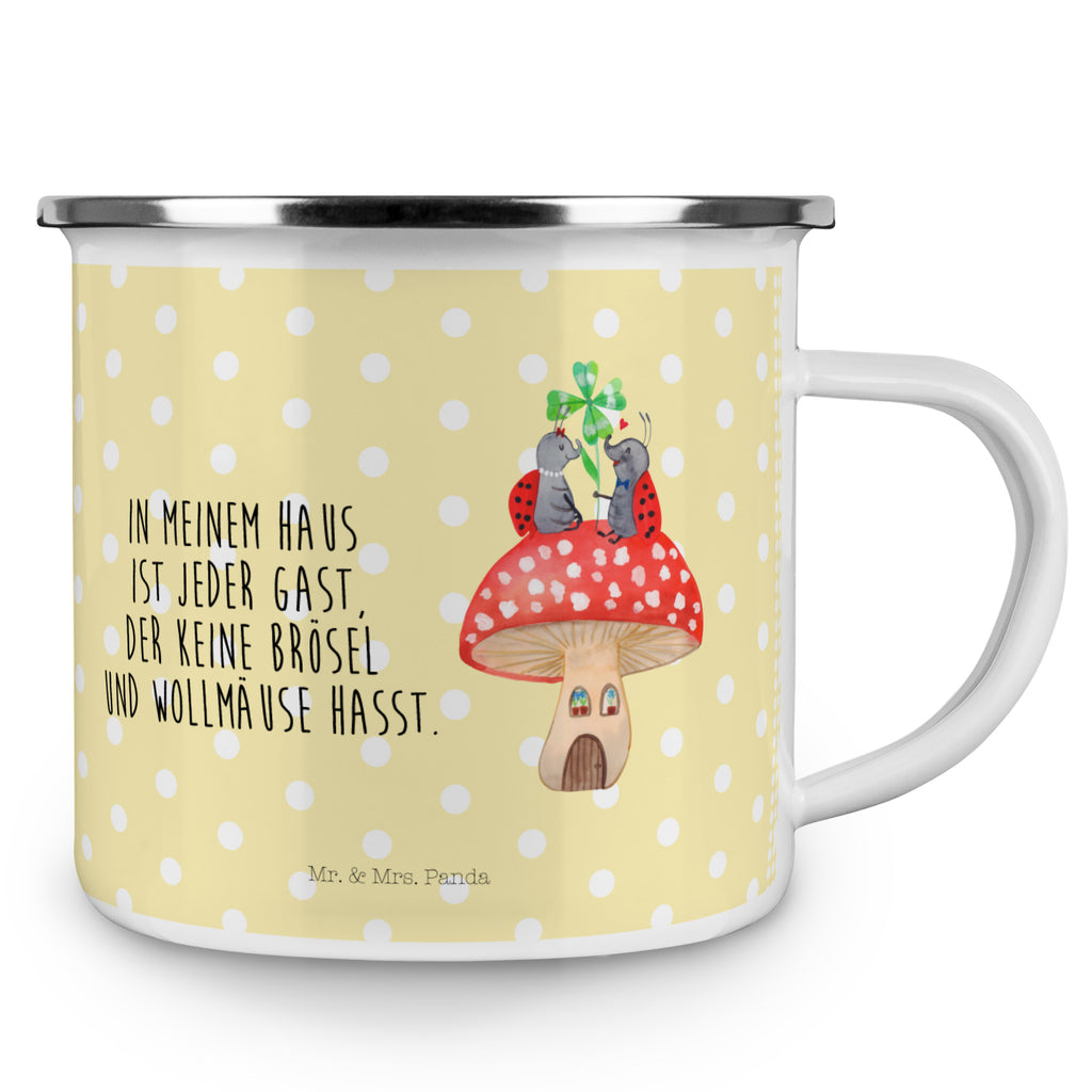 Camping Emaille Tasse Marienkäfer Paar Fliegenpilz Campingtasse, Trinkbecher, Metalltasse, Outdoor Tasse, Emaille Trinkbecher, Blechtasse Outdoor, Emaille Campingbecher, Edelstahl Trinkbecher, Metalltasse für Camping, Kaffee Blechtasse, Camping Tasse Metall, Tiermotive, Gute Laune, lustige Sprüche, Tiere, Haus, Wohnung, zuhause, Fliegenpilz, Marienkäfer, Fleigenpilzhaus