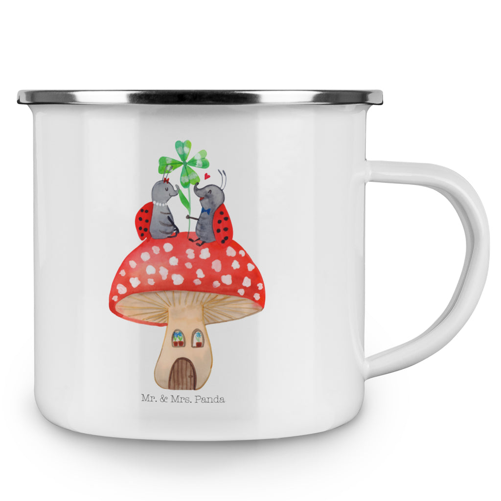 Camping Emaille Tasse Marienkäfer Paar Fliegenpilz Campingtasse, Trinkbecher, Metalltasse, Outdoor Tasse, Emaille Trinkbecher, Blechtasse Outdoor, Emaille Campingbecher, Edelstahl Trinkbecher, Metalltasse für Camping, Kaffee Blechtasse, Camping Tasse Metall, Tiermotive, Gute Laune, lustige Sprüche, Tiere, Haus, Wohnung, zuhause, Fliegenpilz, Marienkäfer, Fleigenpilzhaus