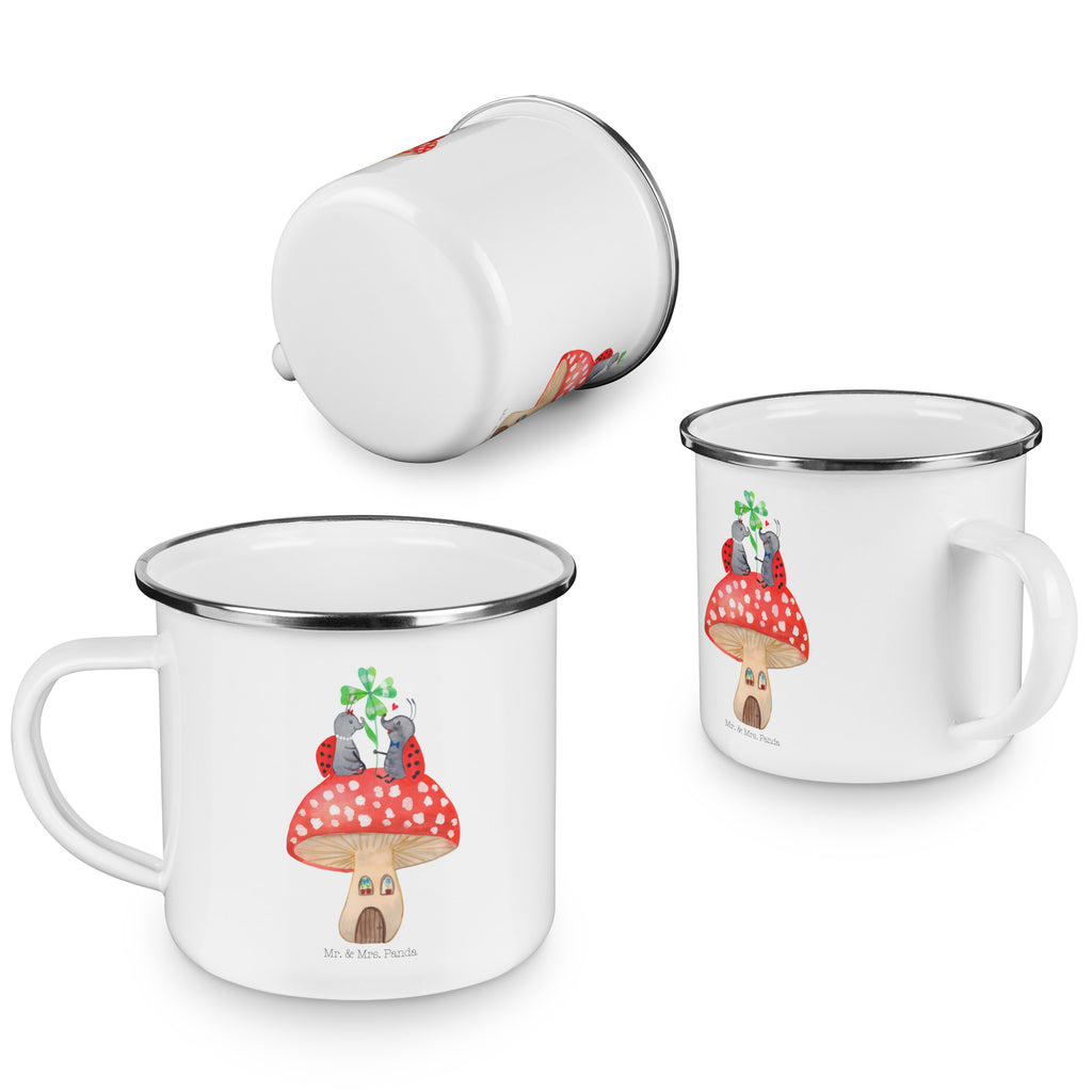 Camping Emaille Tasse Marienkäfer Paar Fliegenpilz Campingtasse, Trinkbecher, Metalltasse, Outdoor Tasse, Emaille Trinkbecher, Blechtasse Outdoor, Emaille Campingbecher, Edelstahl Trinkbecher, Metalltasse für Camping, Kaffee Blechtasse, Camping Tasse Metall, Tiermotive, Gute Laune, lustige Sprüche, Tiere, Haus, Wohnung, zuhause, Fliegenpilz, Marienkäfer, Fleigenpilzhaus