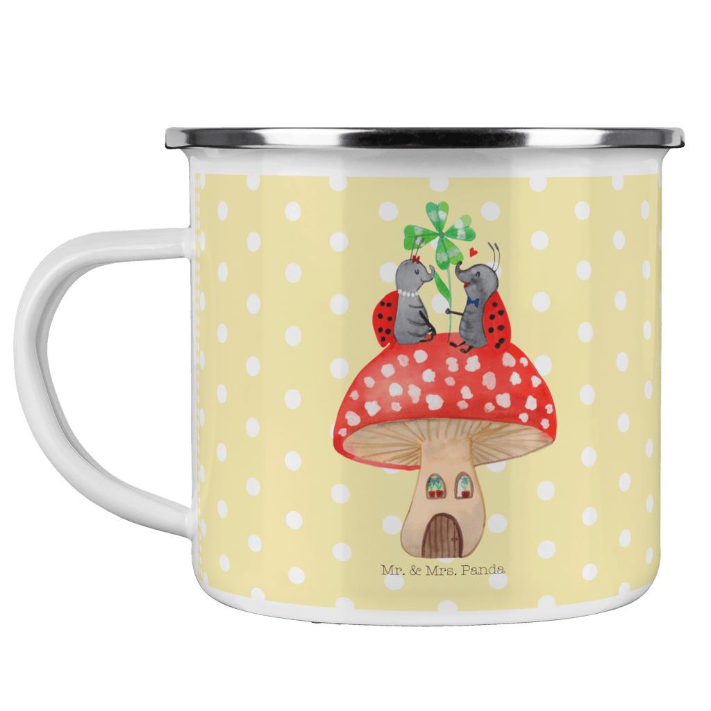 Camping Emaille Tasse Marienkäfer Paar Fliegenpilz Campingtasse, Trinkbecher, Metalltasse, Outdoor Tasse, Emaille Trinkbecher, Blechtasse Outdoor, Emaille Campingbecher, Edelstahl Trinkbecher, Metalltasse für Camping, Kaffee Blechtasse, Camping Tasse Metall, Tiermotive, Gute Laune, lustige Sprüche, Tiere, Haus, Wohnung, zuhause, Fliegenpilz, Marienkäfer, Fleigenpilzhaus