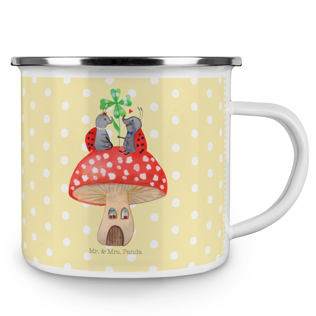 Camping Emaille Tasse Marienkäfer Paar Fliegenpilz Campingtasse, Trinkbecher, Metalltasse, Outdoor Tasse, Emaille Trinkbecher, Blechtasse Outdoor, Emaille Campingbecher, Edelstahl Trinkbecher, Metalltasse für Camping, Kaffee Blechtasse, Camping Tasse Metall, Tiermotive, Gute Laune, lustige Sprüche, Tiere, Haus, Wohnung, zuhause, Fliegenpilz, Marienkäfer, Fleigenpilzhaus