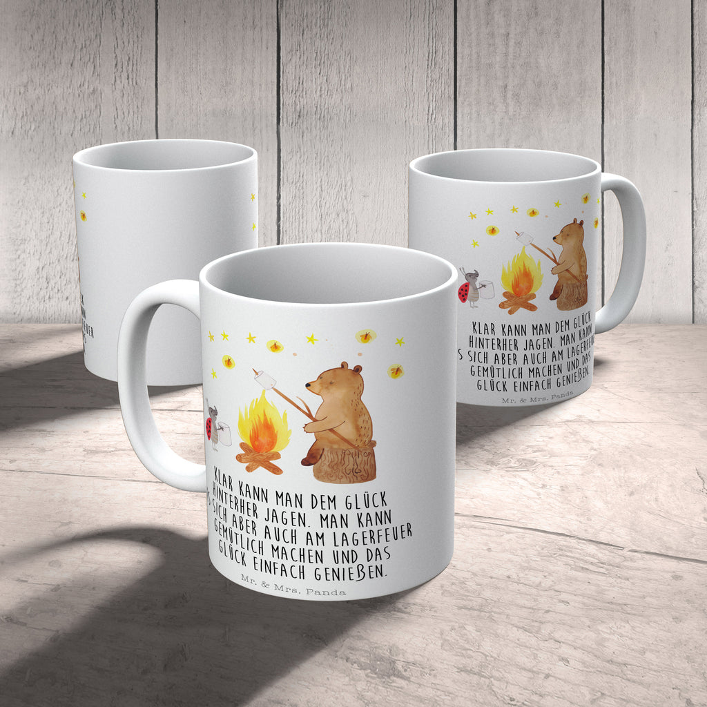 Tasse Bär & Marienkäfer Lagerfeuer Lagerfeuer, Bär,  Becher, Kaffeetasse, Kaffeebecher, Tee, Frühstück, Büro  Bär, Teddy, Teddybär