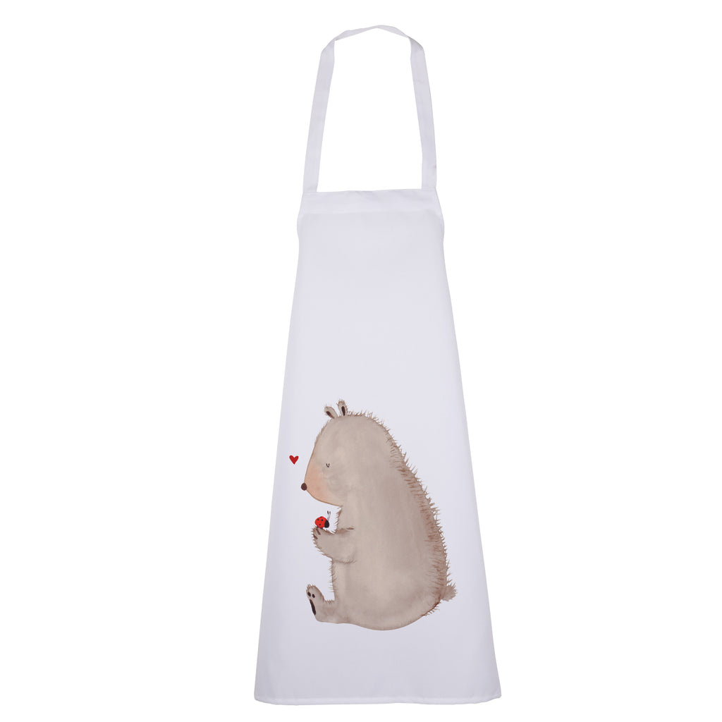 Kochschürze Bär mit Marienkäfer Schürze, Backschürze, Küchenschürze, Grillschürze, Latzschürze, Bär, Teddy, Teddybär, Marienkäfer, Liebe, Freiheit, Motivation, Das Leben ist schön