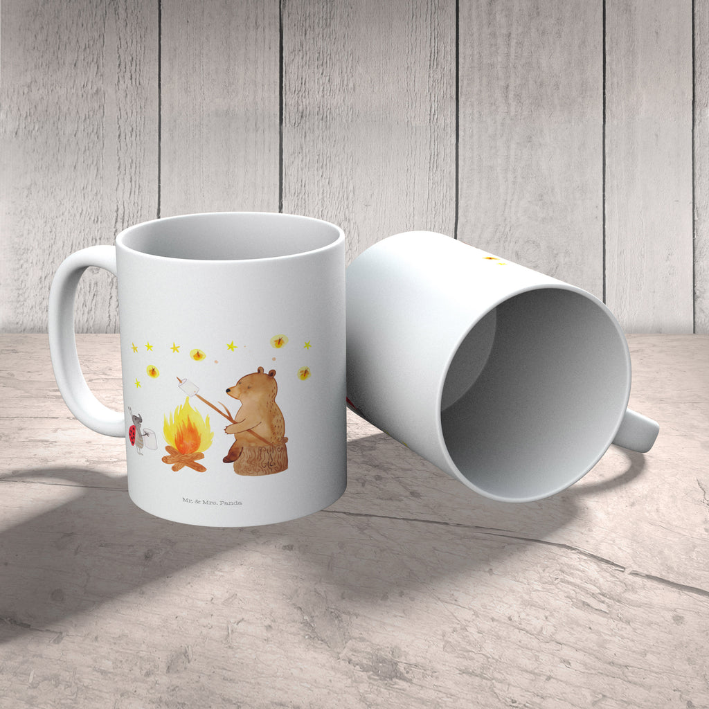 Tasse Bär & Marienkäfer Lagerfeuer Lagerfeuer, Bär,  Becher, Kaffeetasse, Kaffeebecher, Tee, Frühstück, Büro  Bär, Teddy, Teddybär