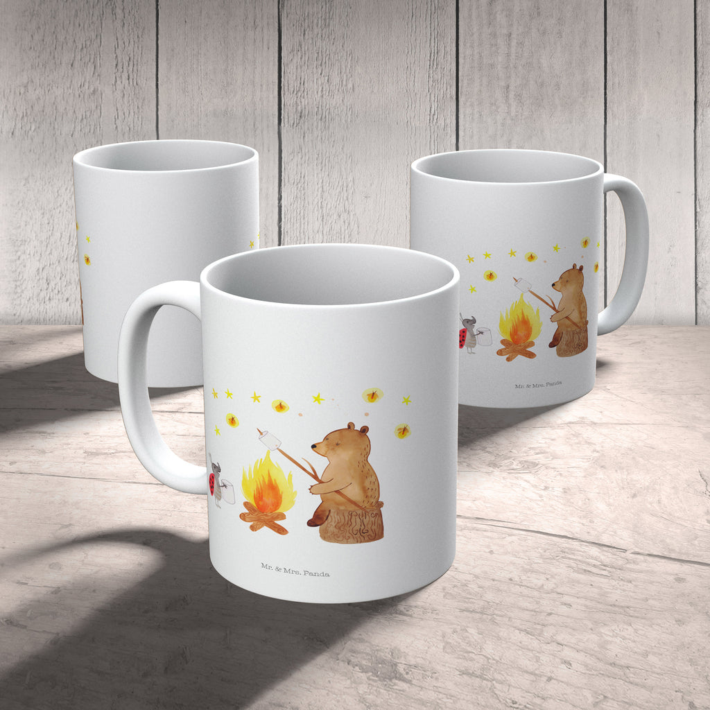 Tasse Bär & Marienkäfer Lagerfeuer Lagerfeuer, Bär,  Becher, Kaffeetasse, Kaffeebecher, Tee, Frühstück, Büro  Bär, Teddy, Teddybär