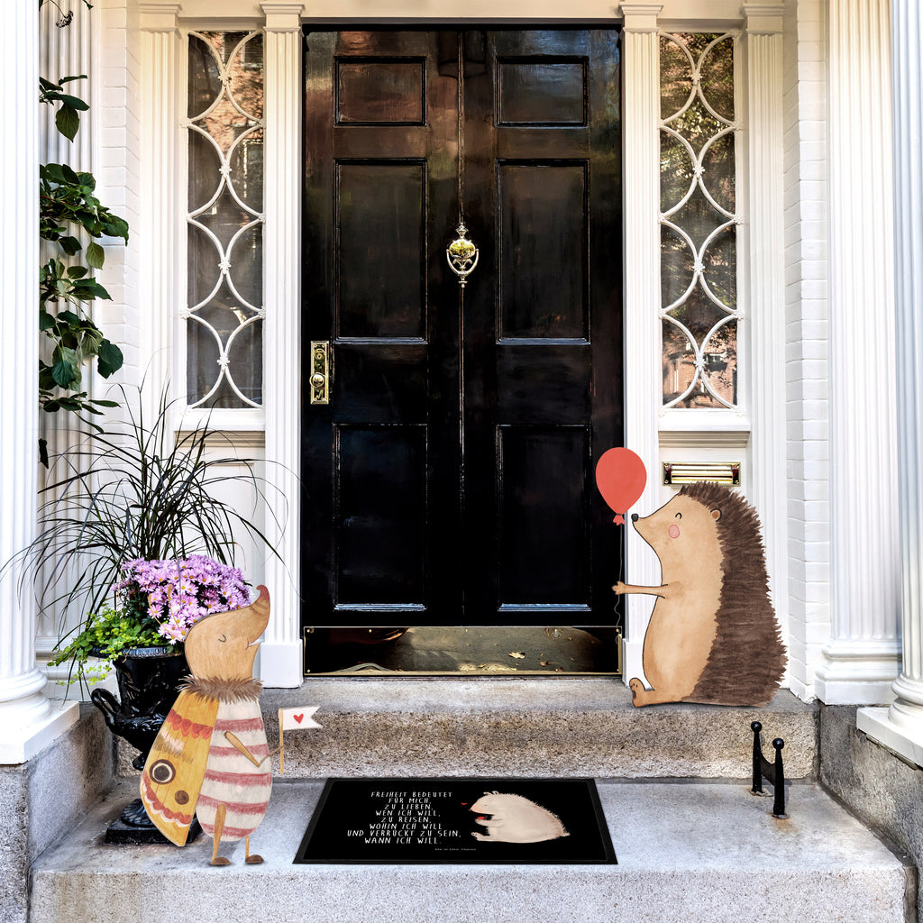 Fußmatte Bär mit Marienkäfer Bär, Marienkäfer, Liebe, Freiheit, Motivation, Das Leben ist schön Türvorleger, Schmutzmatte, Fußabtreter, Matte, Schmutzfänger, Fußabstreifer, Schmutzfangmatte, Türmatte, Motivfußmatte,  Haustürmatte, Vorleger  Bär, Teddy, Teddybär