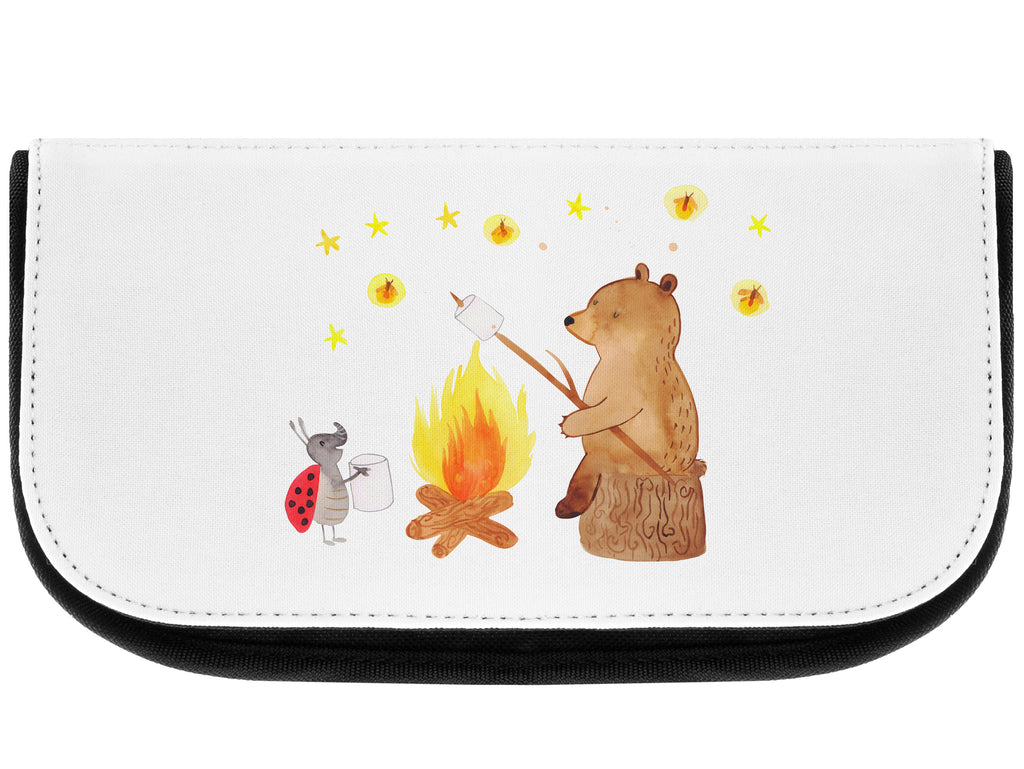 Kosmetiktasche Bär & Marienkäfer Lagerfeuer Kosmetikbeutel, Kulturtasche, Kulturbeutel, Schminktasche, Make-Up Tasche, Bär, Teddy, Teddybär, Lagerfeuer