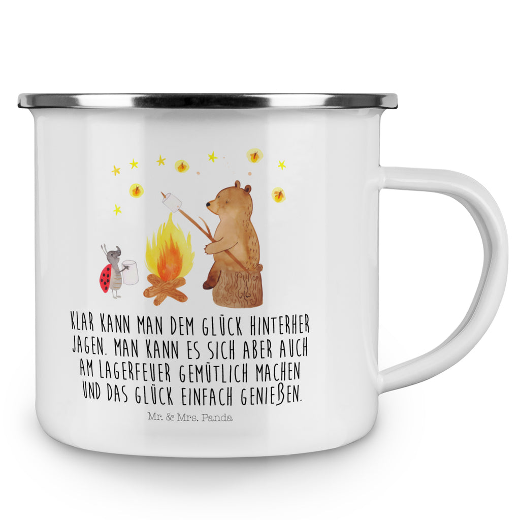 Camping Emaille Tasse Bär & Marienkäfer Lagerfeuer Campingtasse, Trinkbecher, Metalltasse, Outdoor Tasse, Emaille Trinkbecher, Blechtasse Outdoor, Emaille Campingbecher, Edelstahl Trinkbecher, Metalltasse für Camping, Kaffee Blechtasse, Camping Tasse Metall, Bär, Teddy, Teddybär, Lagerfeuer