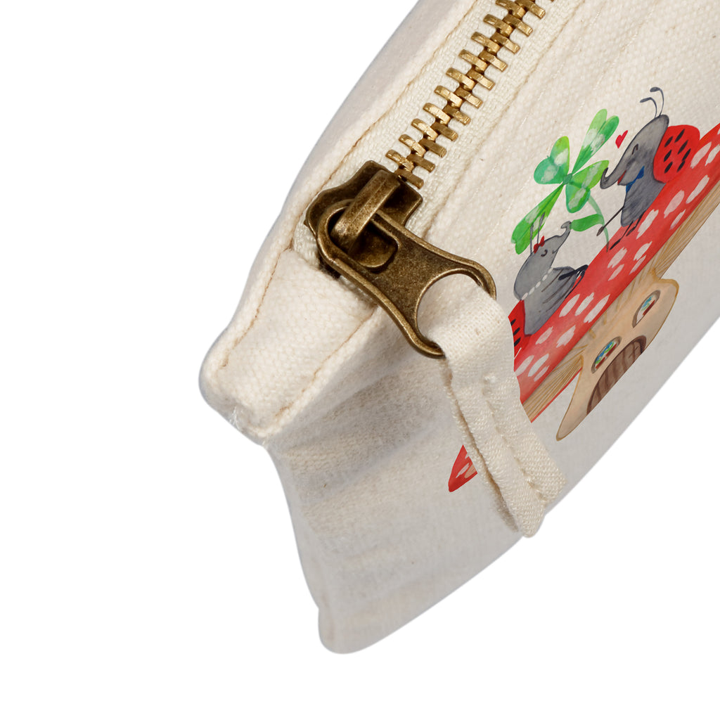 Schminktasche Marienkäfer Paar Fliegenpilz Schminktasche, Kosmetiktasche, Kosmetikbeutel, Stiftemäppchen, Etui, Federmappe, Makeup, XXL, Schminketui, Kosmetiketui, Schlamperetui, Tiermotive, Gute Laune, lustige Sprüche, Tiere, Haus, Wohnung, zuhause, Fliegenpilz, Marienkäfer, Fleigenpilzhaus