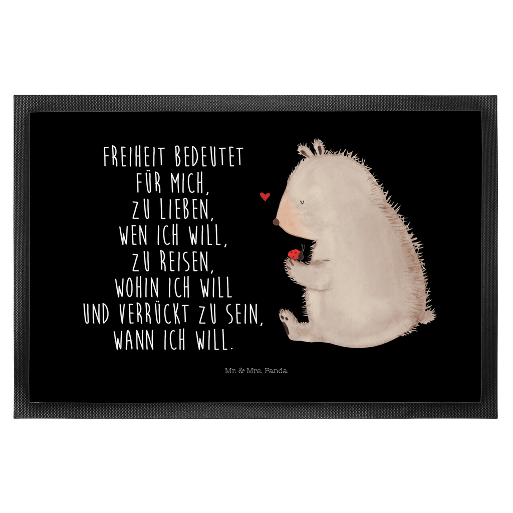 Fußmatte Bär mit Marienkäfer Bär, Marienkäfer, Liebe, Freiheit, Motivation, Das Leben ist schön Türvorleger, Schmutzmatte, Fußabtreter, Matte, Schmutzfänger, Fußabstreifer, Schmutzfangmatte, Türmatte, Motivfußmatte,  Haustürmatte, Vorleger  Bär, Teddy, Teddybär