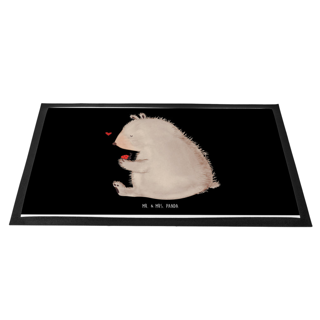 Fußmatte Bär mit Marienkäfer Bär, Marienkäfer, Liebe, Freiheit, Motivation, Das Leben ist schön Türvorleger, Schmutzmatte, Fußabtreter, Matte, Schmutzfänger, Fußabstreifer, Schmutzfangmatte, Türmatte, Motivfußmatte,  Haustürmatte, Vorleger  Bär, Teddy, Teddybär