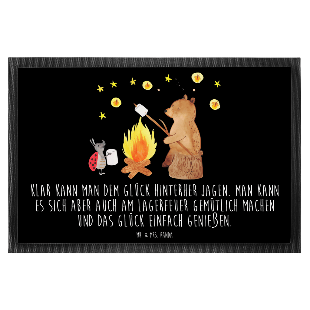 Fußmatte Bär & Marienkäfer Lagerfeuer Lagerfeuer, Bär,  Türvorleger, Schmutzmatte, Fußabtreter, Matte, Schmutzfänger, Fußabstreifer, Schmutzfangmatte, Türmatte, Motivfußmatte,  Haustürmatte, Vorleger  Bär, Teddy, Teddybär