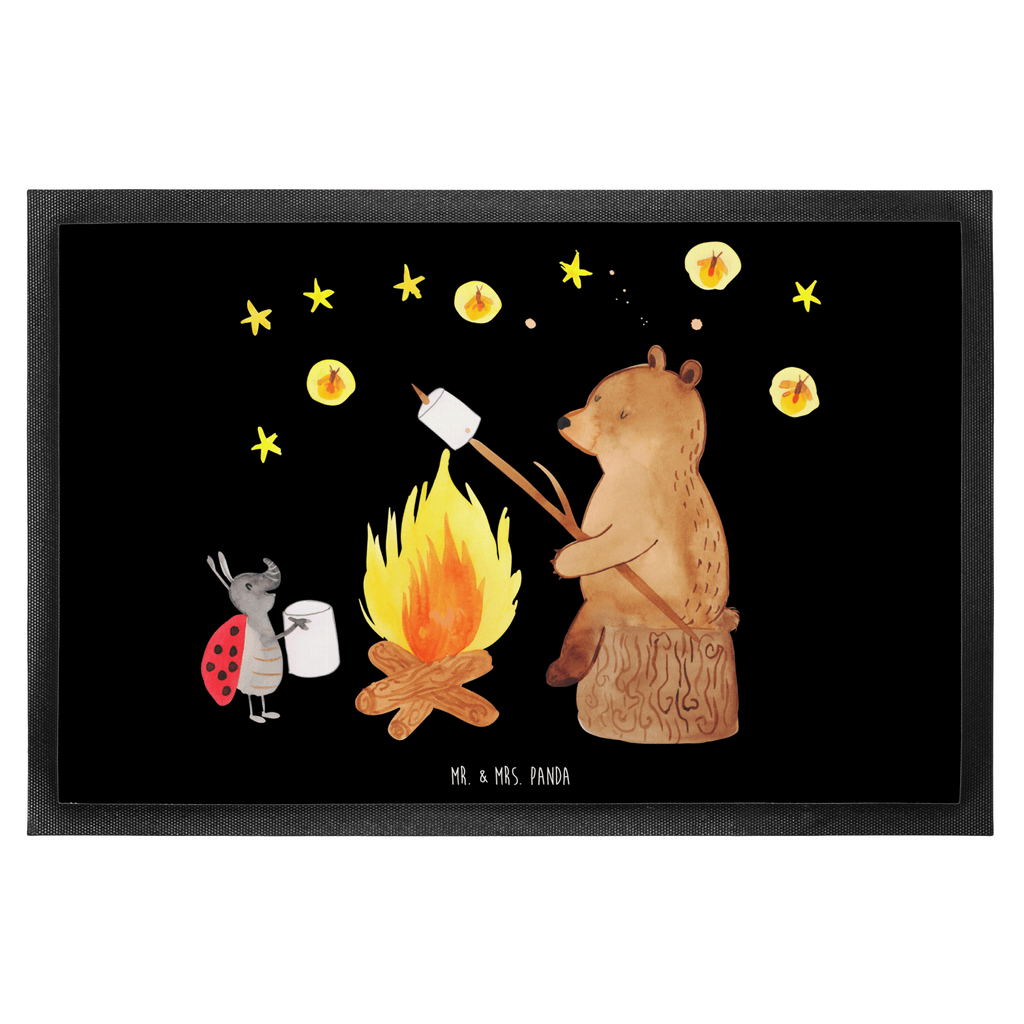 Fußmatte Bär & Marienkäfer Lagerfeuer Lagerfeuer, Bär,  Türvorleger, Schmutzmatte, Fußabtreter, Matte, Schmutzfänger, Fußabstreifer, Schmutzfangmatte, Türmatte, Motivfußmatte,  Haustürmatte, Vorleger  Bär, Teddy, Teddybär